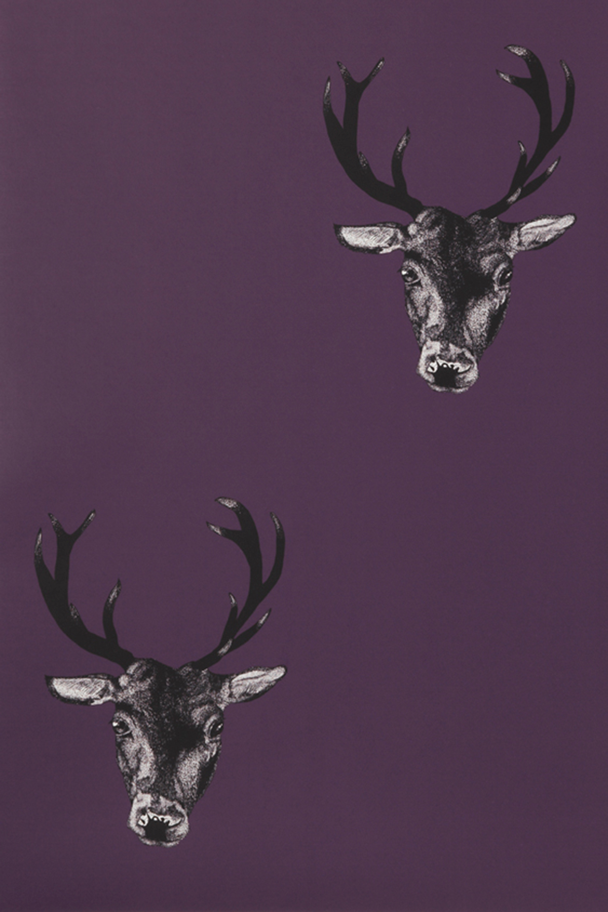 graduate collection stag wallpaper repeat plum 1jpg