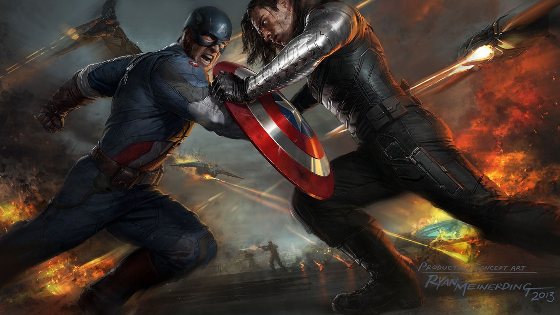 Captain America Vs Winter Soldier Bucky Barnes