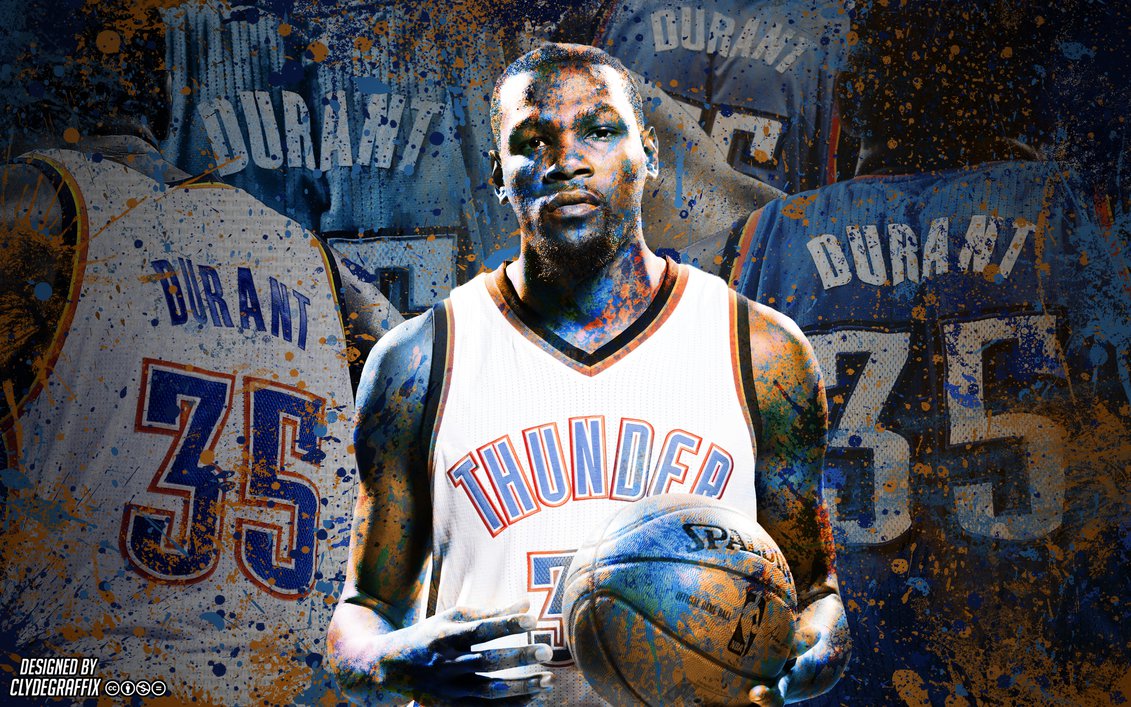 Kevin Durant Painted Wallpaper By Clydegraffix On