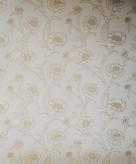 Self Adhesive Removable Wallpaper Gold Leaf Contemporary