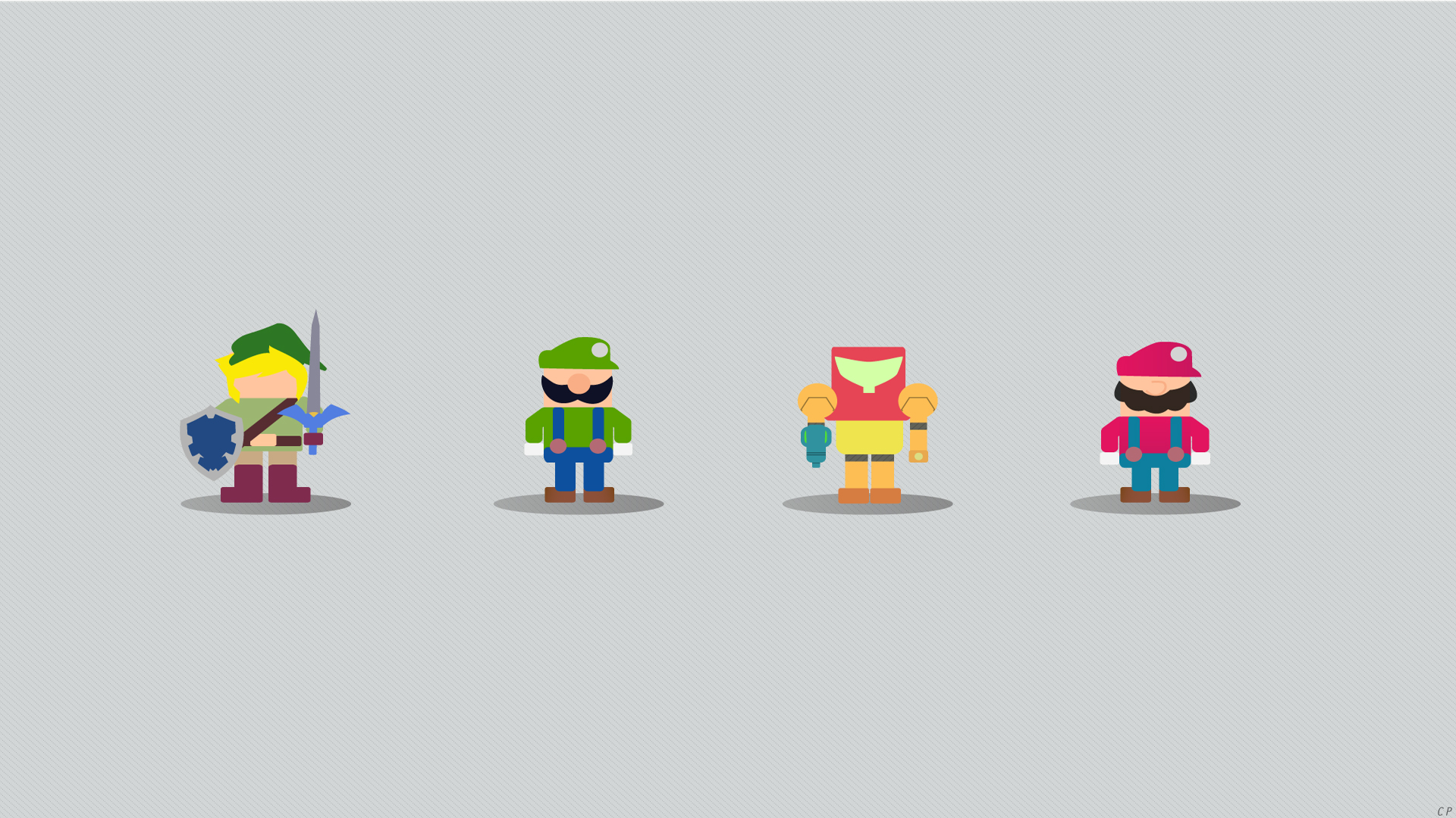 Minimalist Nintendo Characters By Numfive Customization Wallpaper