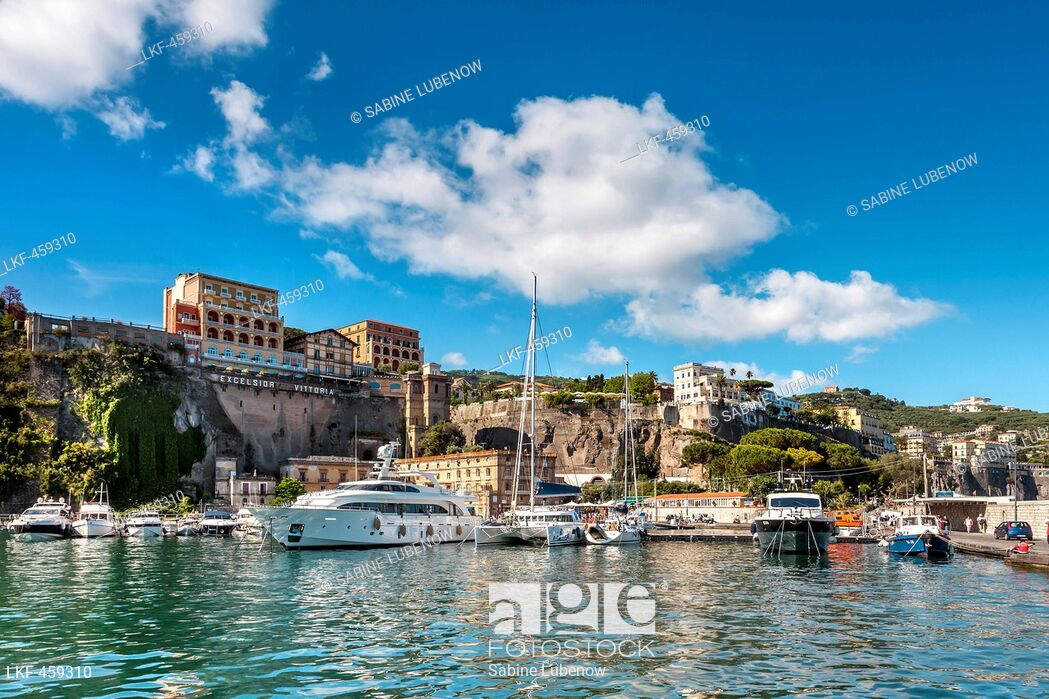 Marina Piccola Harbour With Grand Hotel Excelsior In The