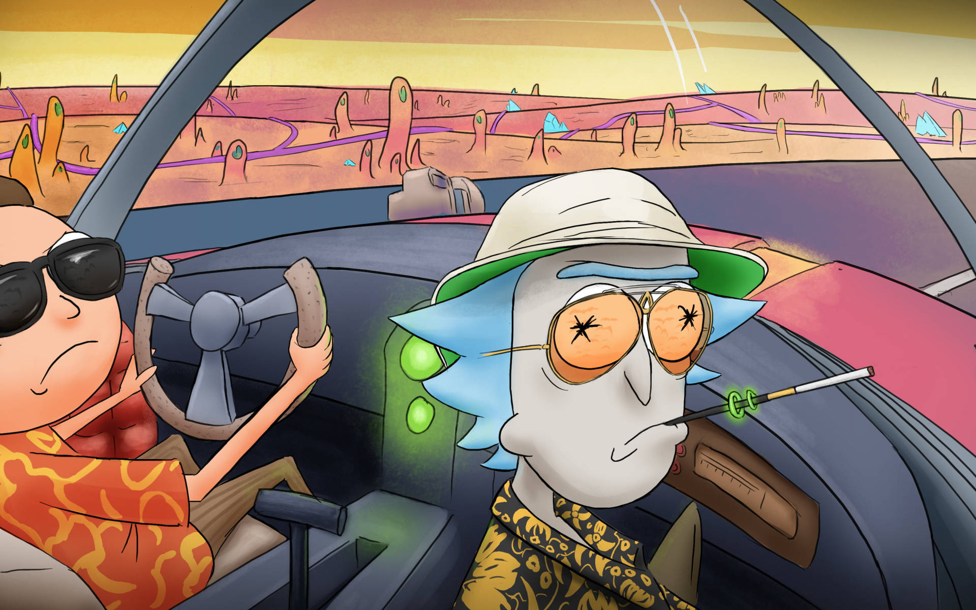 Rick And Morty Stoner Wallpaper