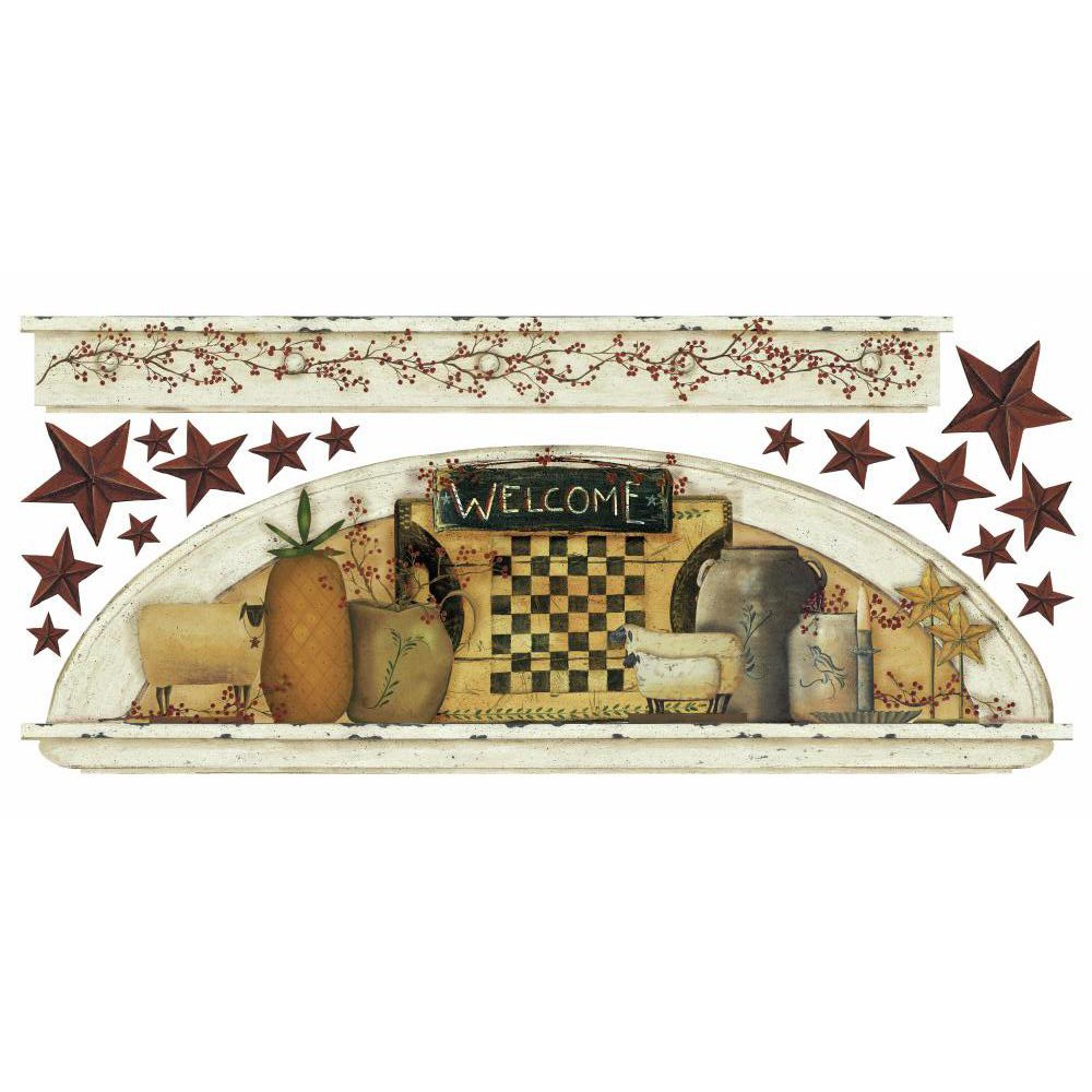 Primitive Christmas Wallpaper Arch Wall Decals