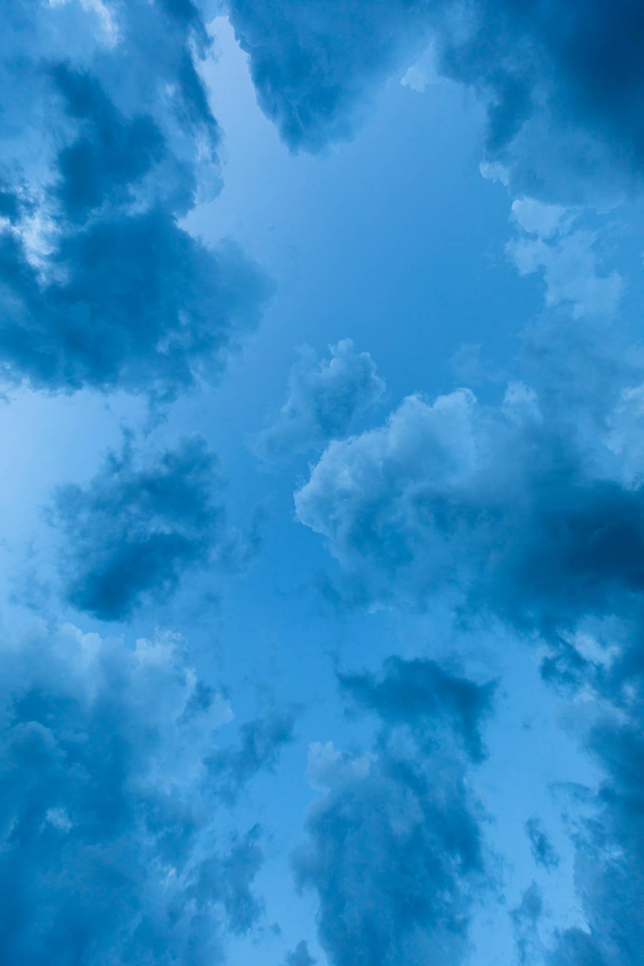 Low Angle Of Blue Sky Wallpaper