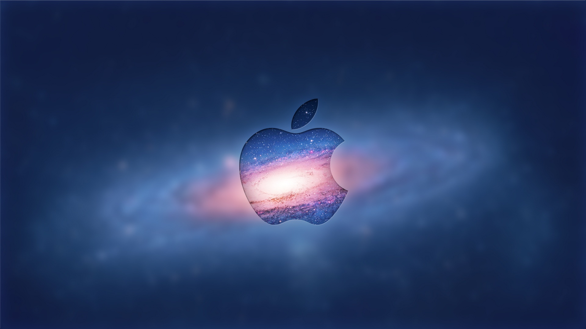 Apple Logo In Galaxy Wallpaper