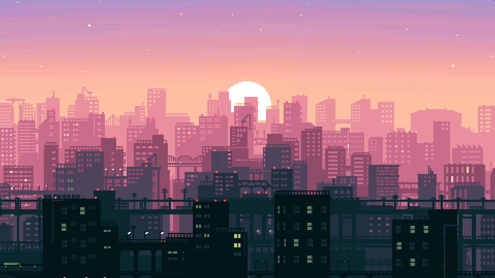Pixel City Live Wallpaper   DesktopHut
