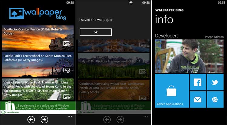  search Bing Wallpaper Gallery app for Windows in the Windows Store