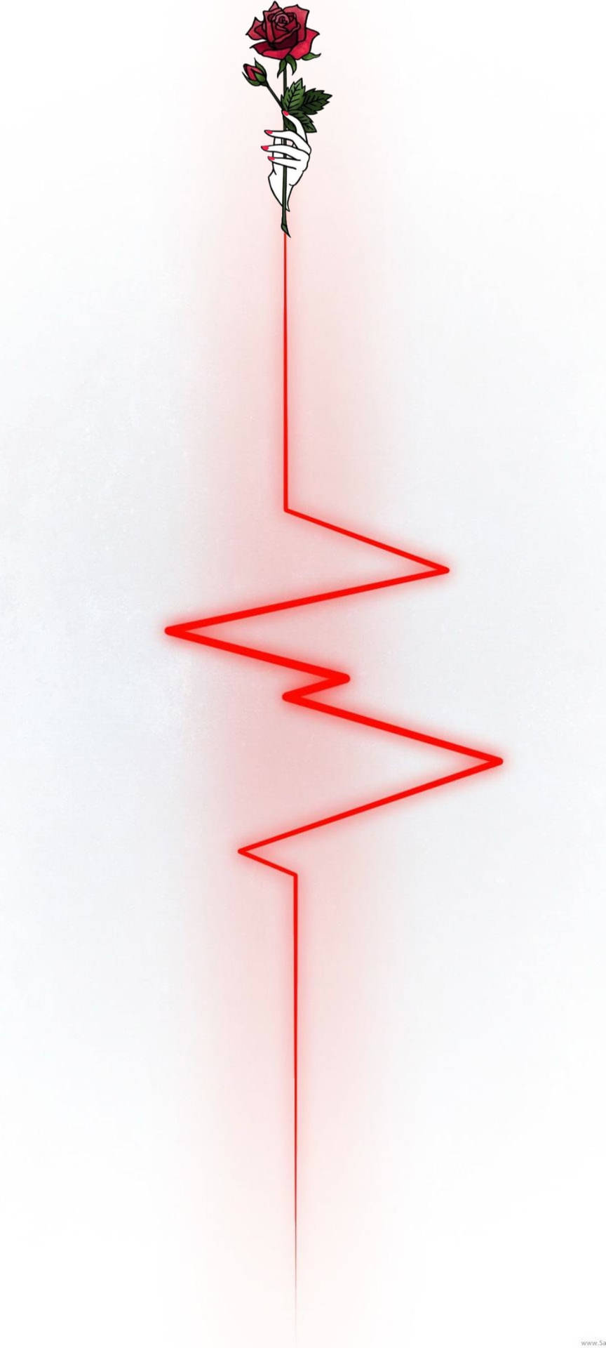 Captivating Rose Line Redmi Note Punch Hole Wallpaper
