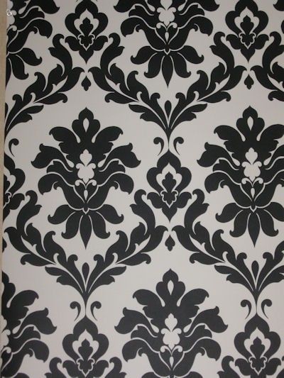 Black And White Damask Wallpaper Vg26230p Residential Wall