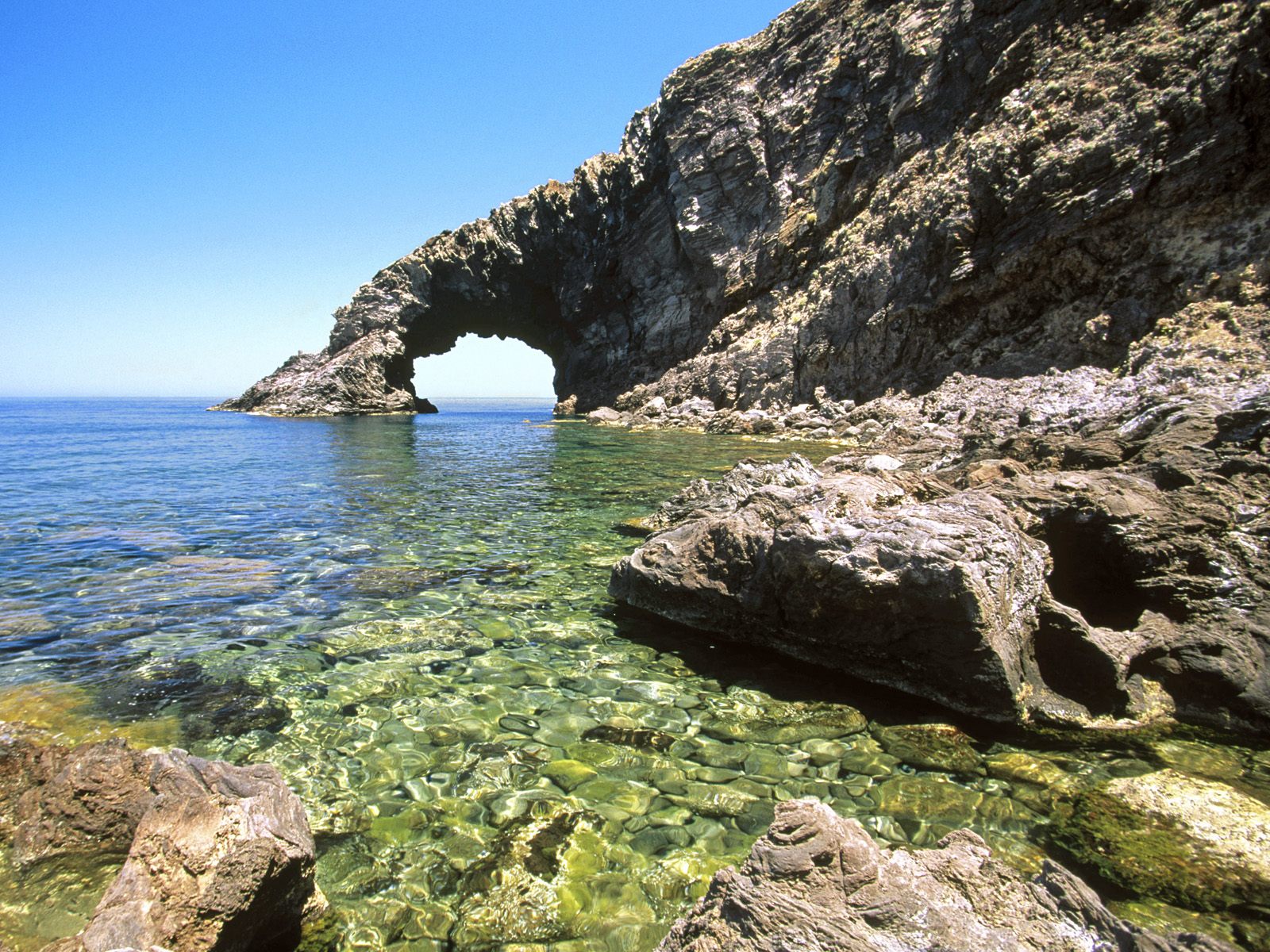 Photo Arco Del Elefante Pantelleria Island Sicily Italy Wallpaper