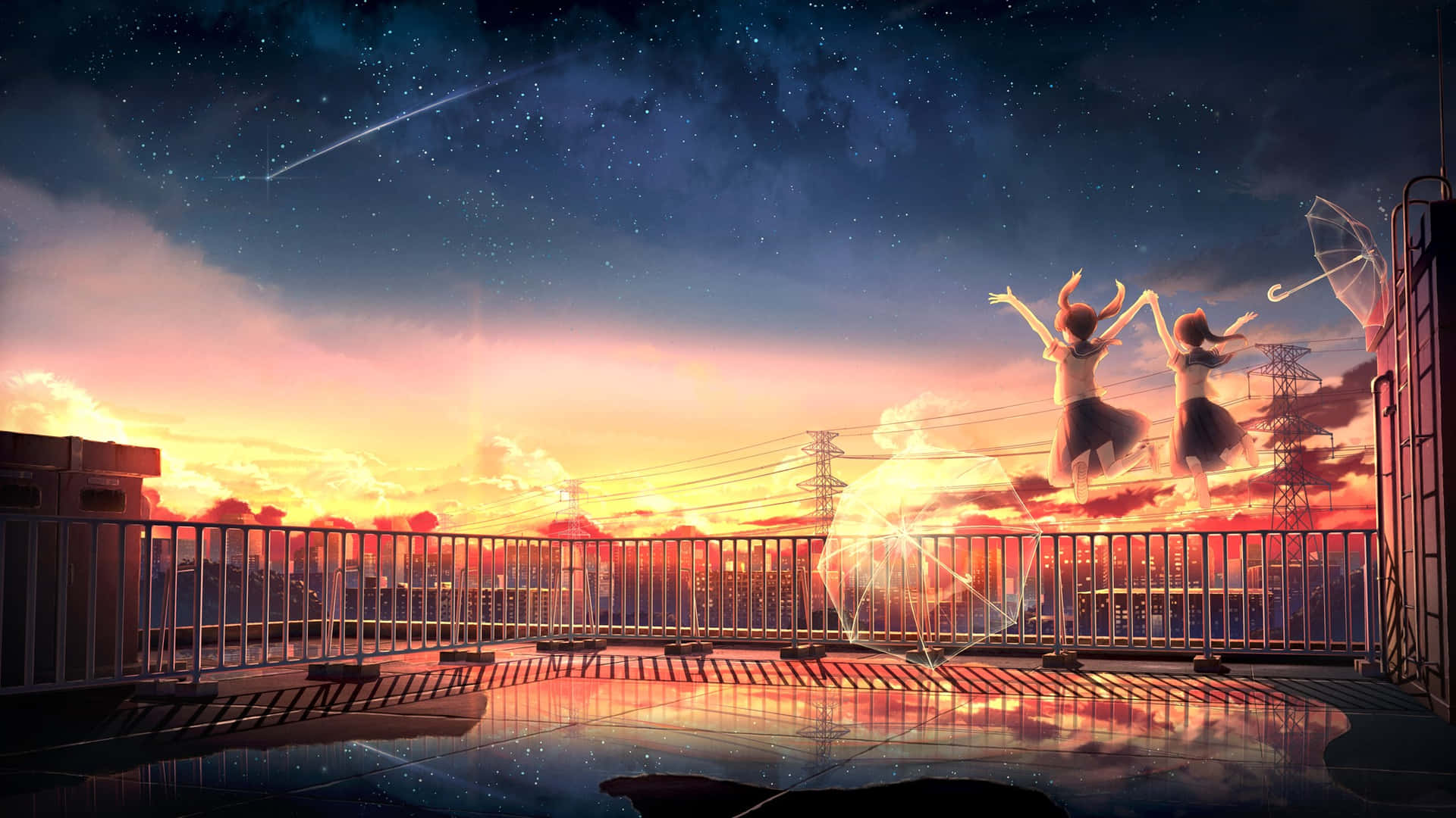 Anime Sunset Wallpaper