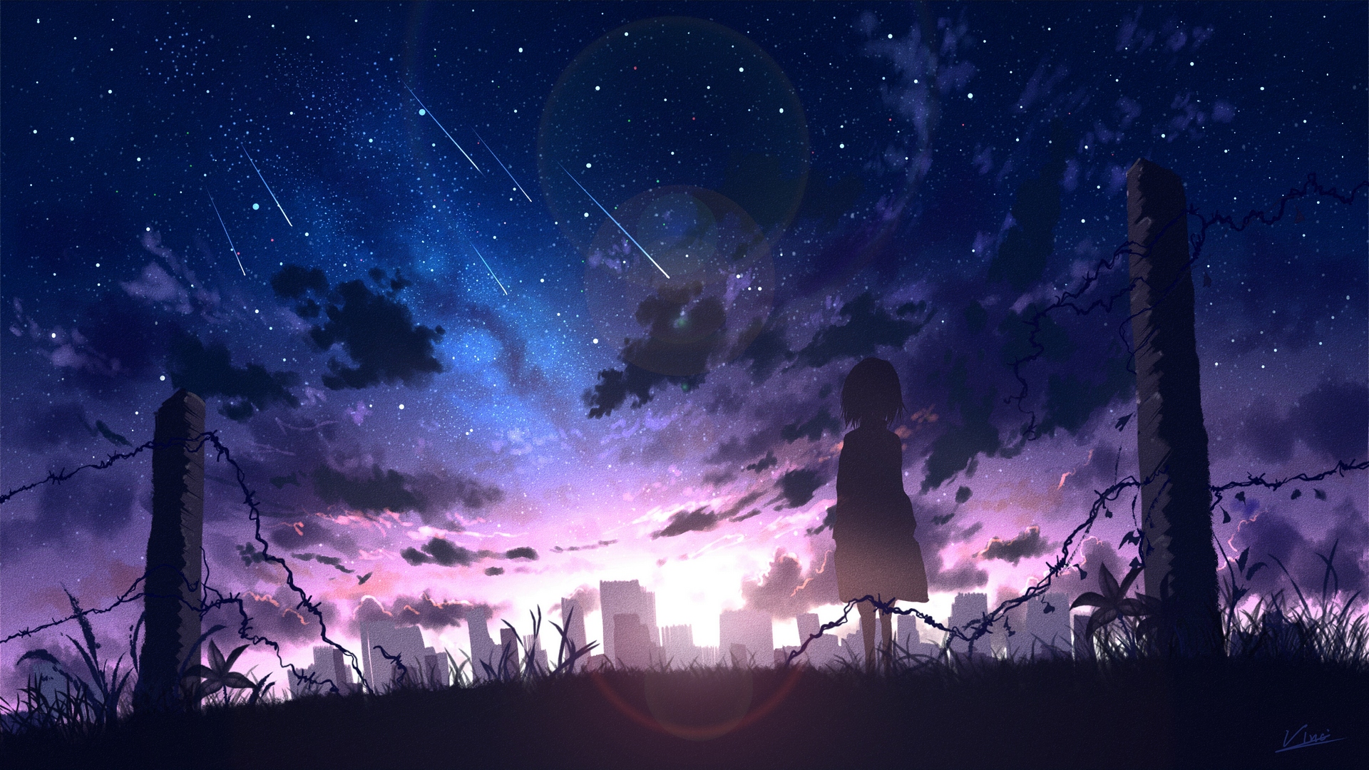 Dreamy Anime Night Wallpaper