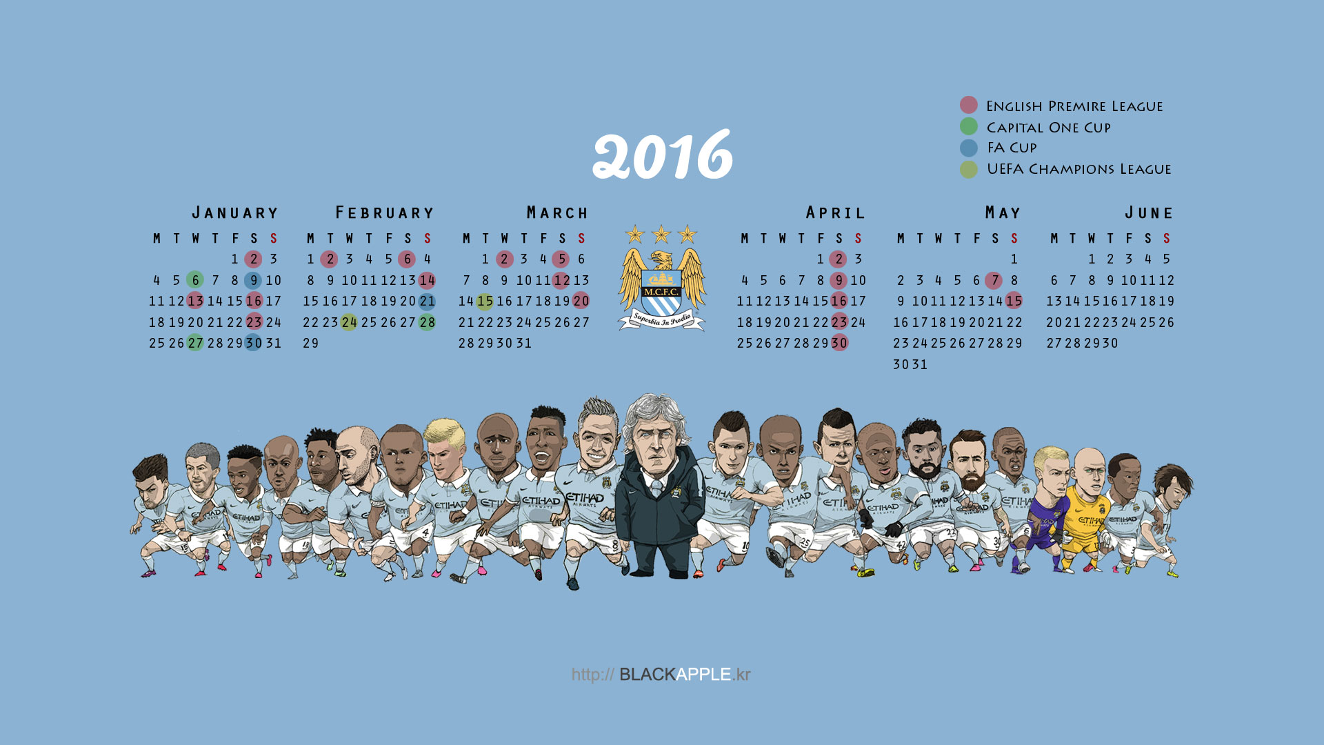 BlackApple Manchester City FC Fan Art 201516 Season MCFC Fan