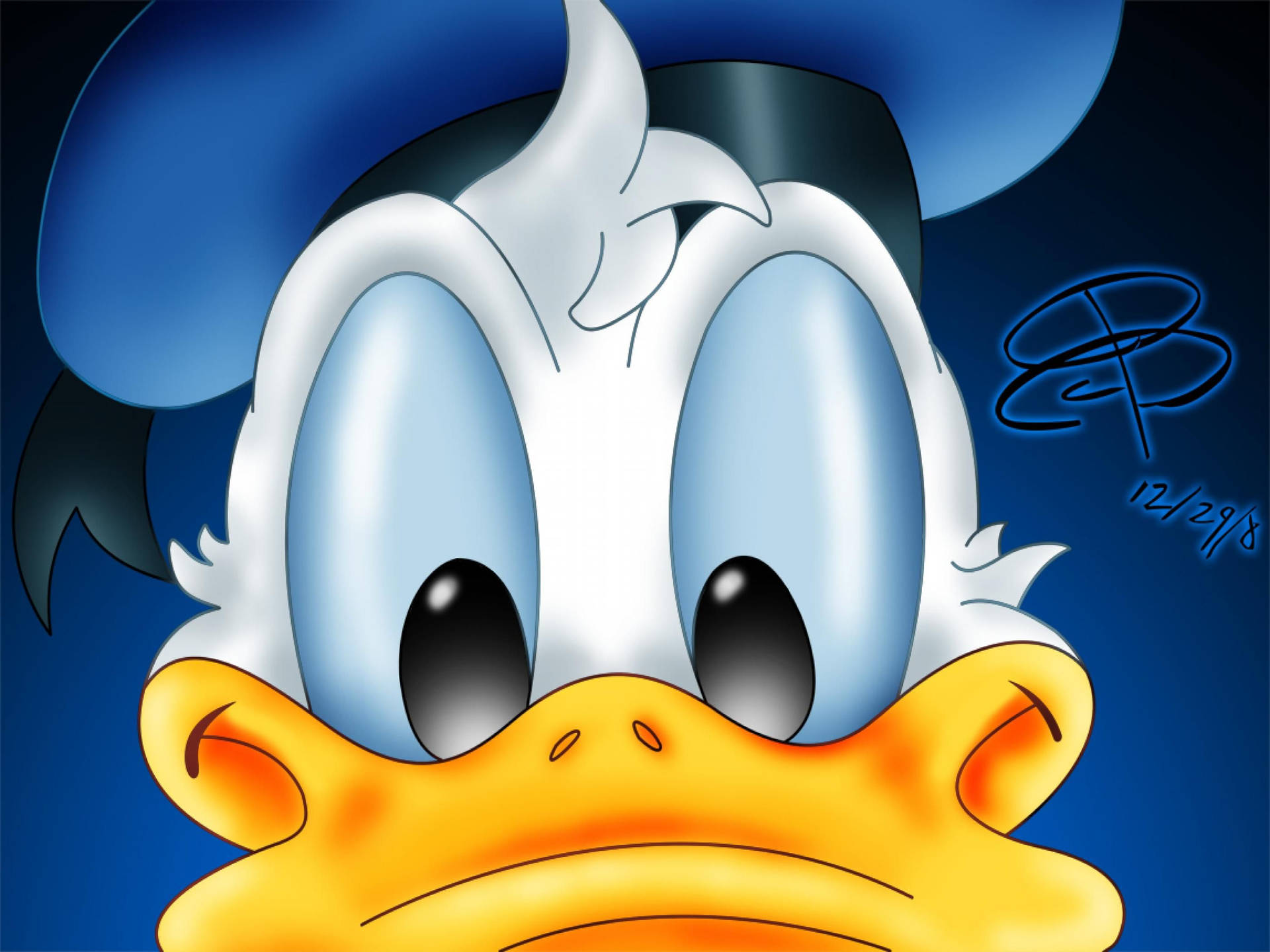 Donald Duck Close Up Face Illustration Xqurkuvfpjfxnnof Wallpaper