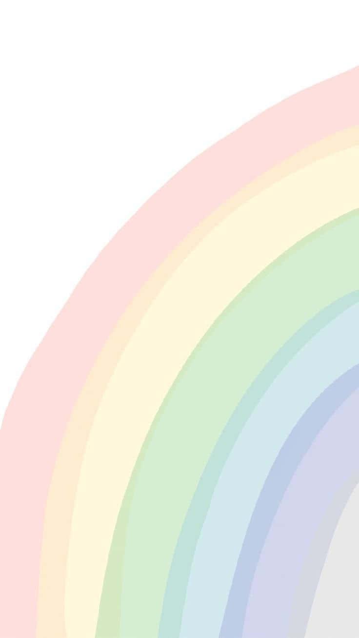 A Rainbow With White Background Wallpaper