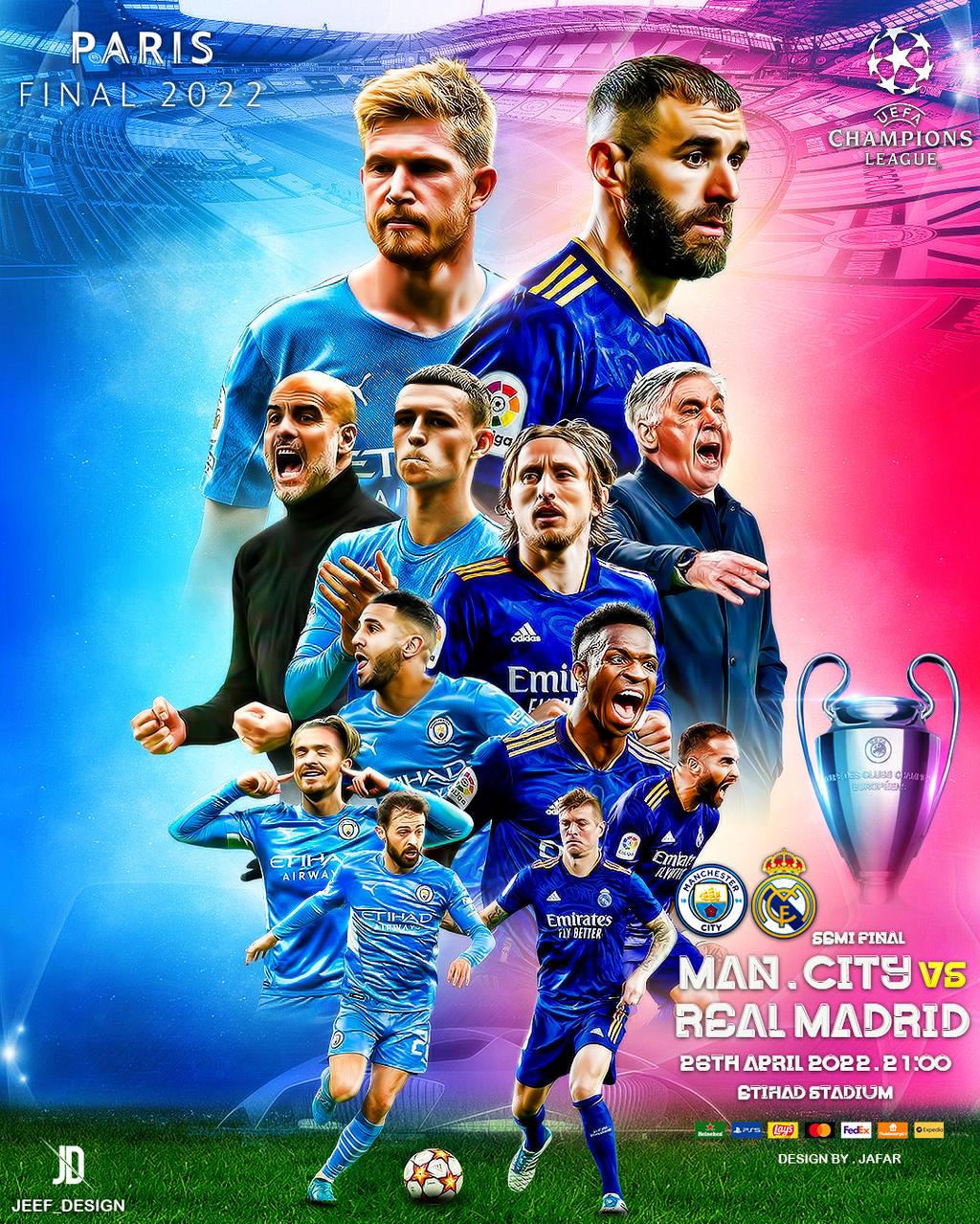 Man City Real Madrid Semi Final Champions League By Jafarjeef On