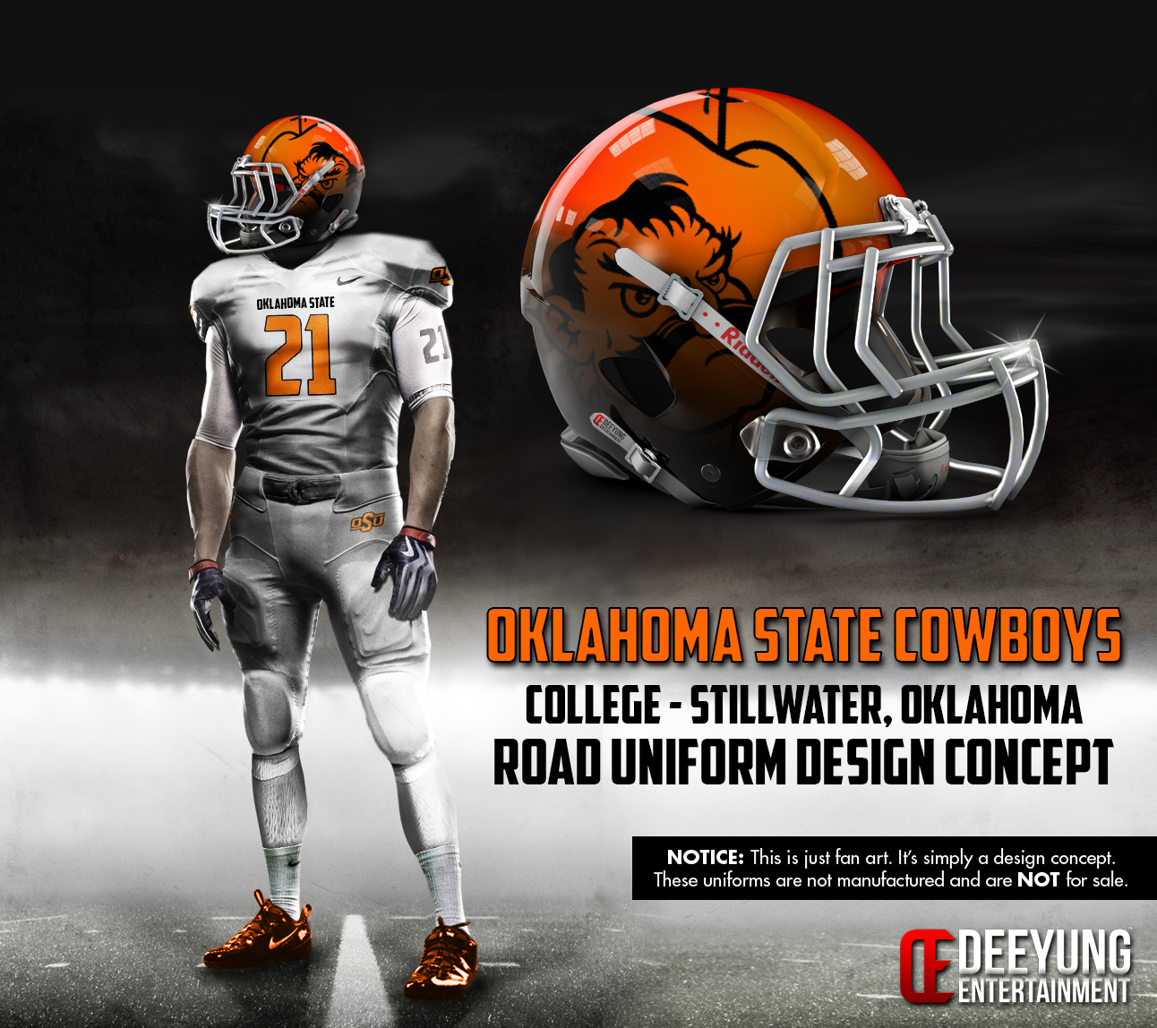 Design Concept Football Go Pokes Ok State Okie Oklahoma