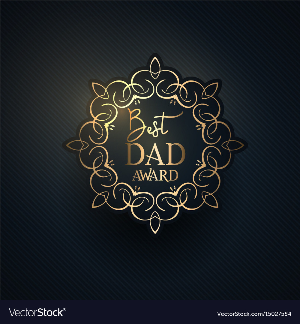 Best Dad Award Background Royalty Vector Image