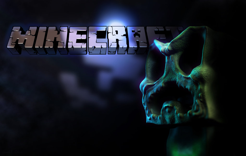 Minecraft Blue Creeper Wallpaper