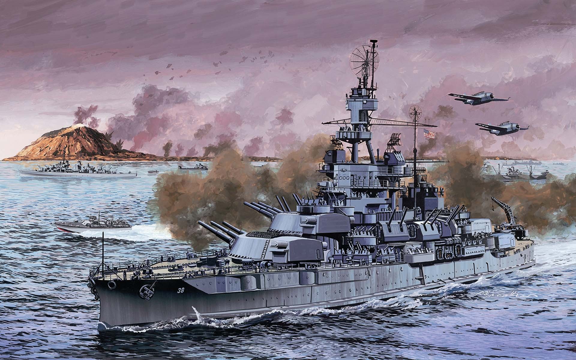 Wallpaper Navy Ship The U S Standard Battleship
