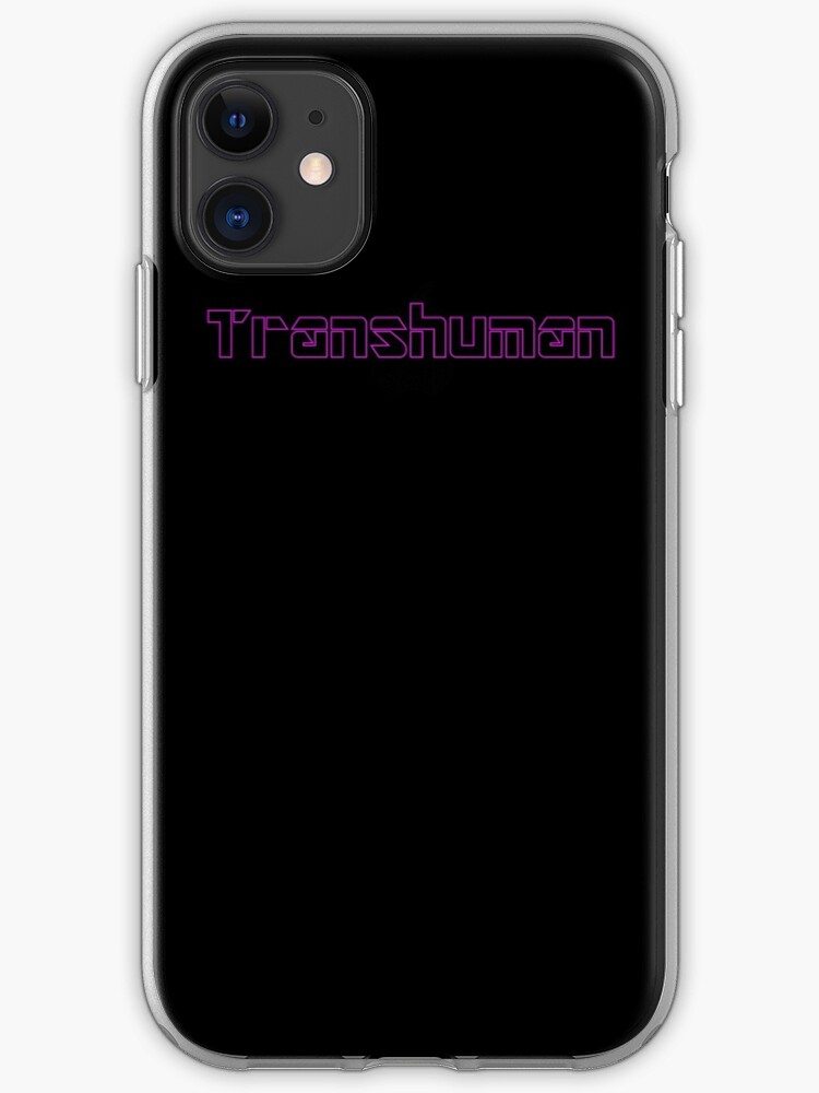 Transhuman Purple Outline On Black Background iPhone Case Cover