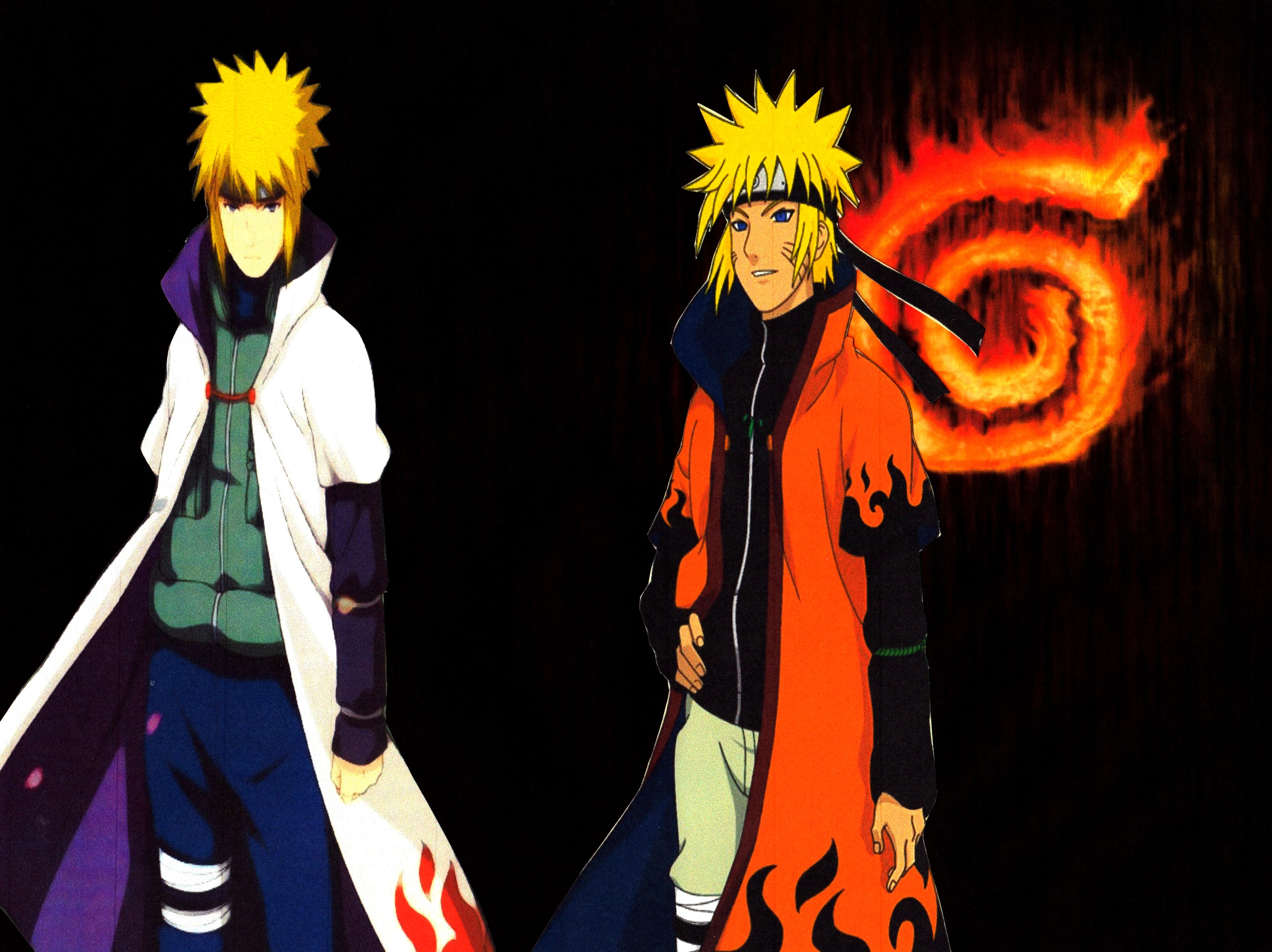 Minato And Naruto Hokage Wallpaper By Weissdrum