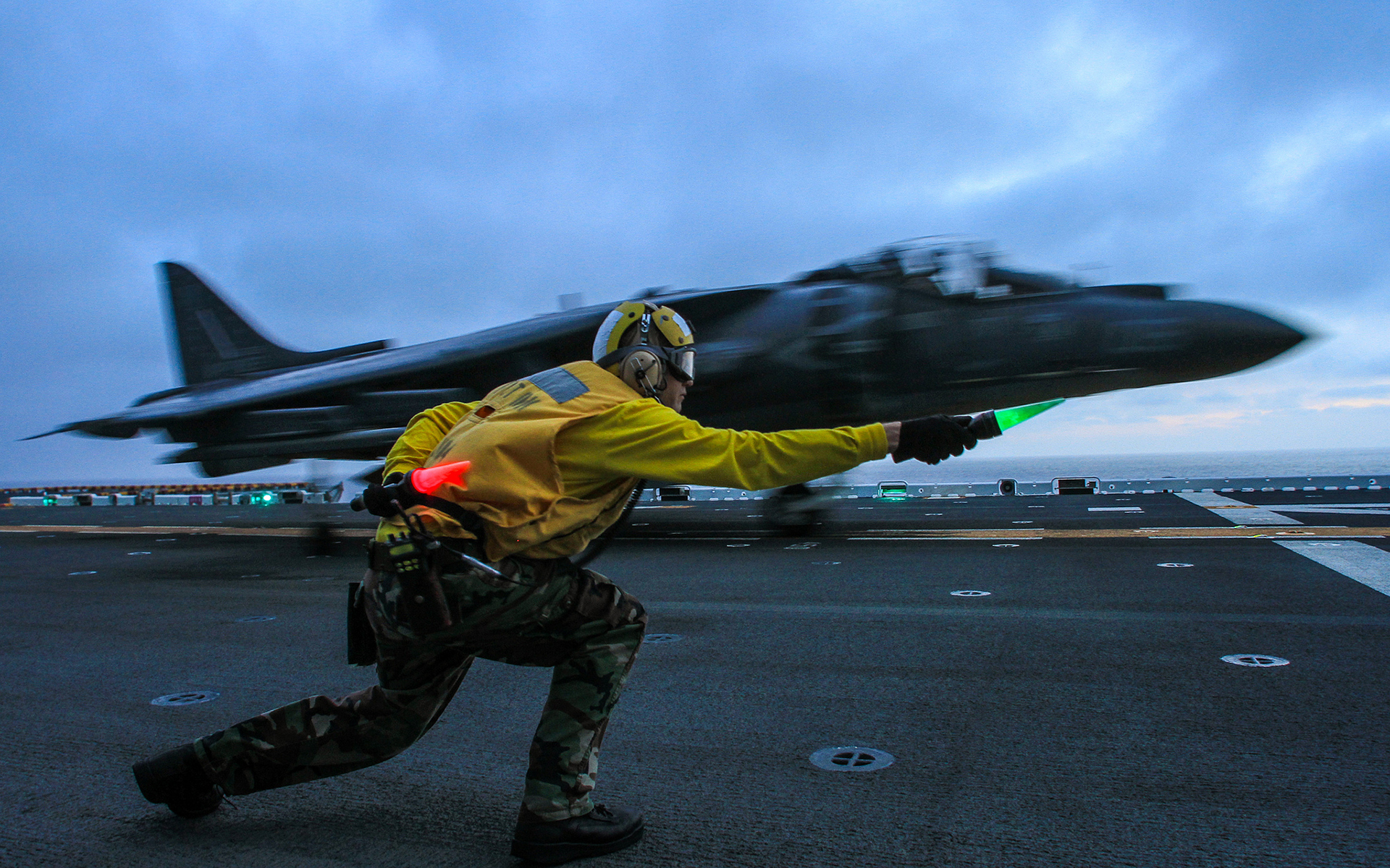 Aircraft Carrier Jet Takeoff Military Wallpaper