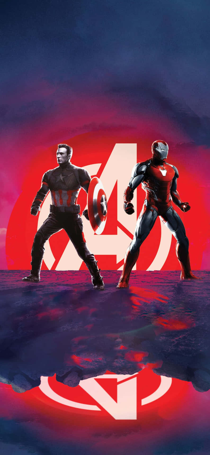 iPhone Xs Avengers Background Iron Man And Captain America Wallpaper