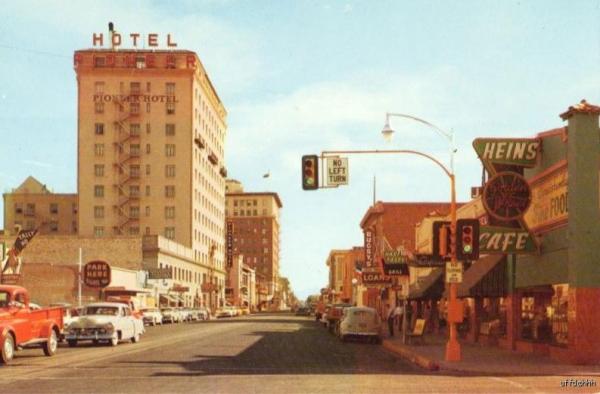 Tucson Az Downtown Business Area Heins Golden Wheel Cafe Pioneer Hotel