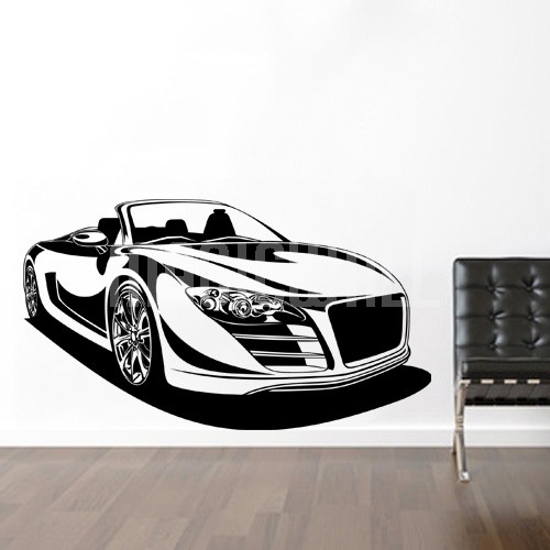 Home Convertible Sport Car Wall Decals Stickers