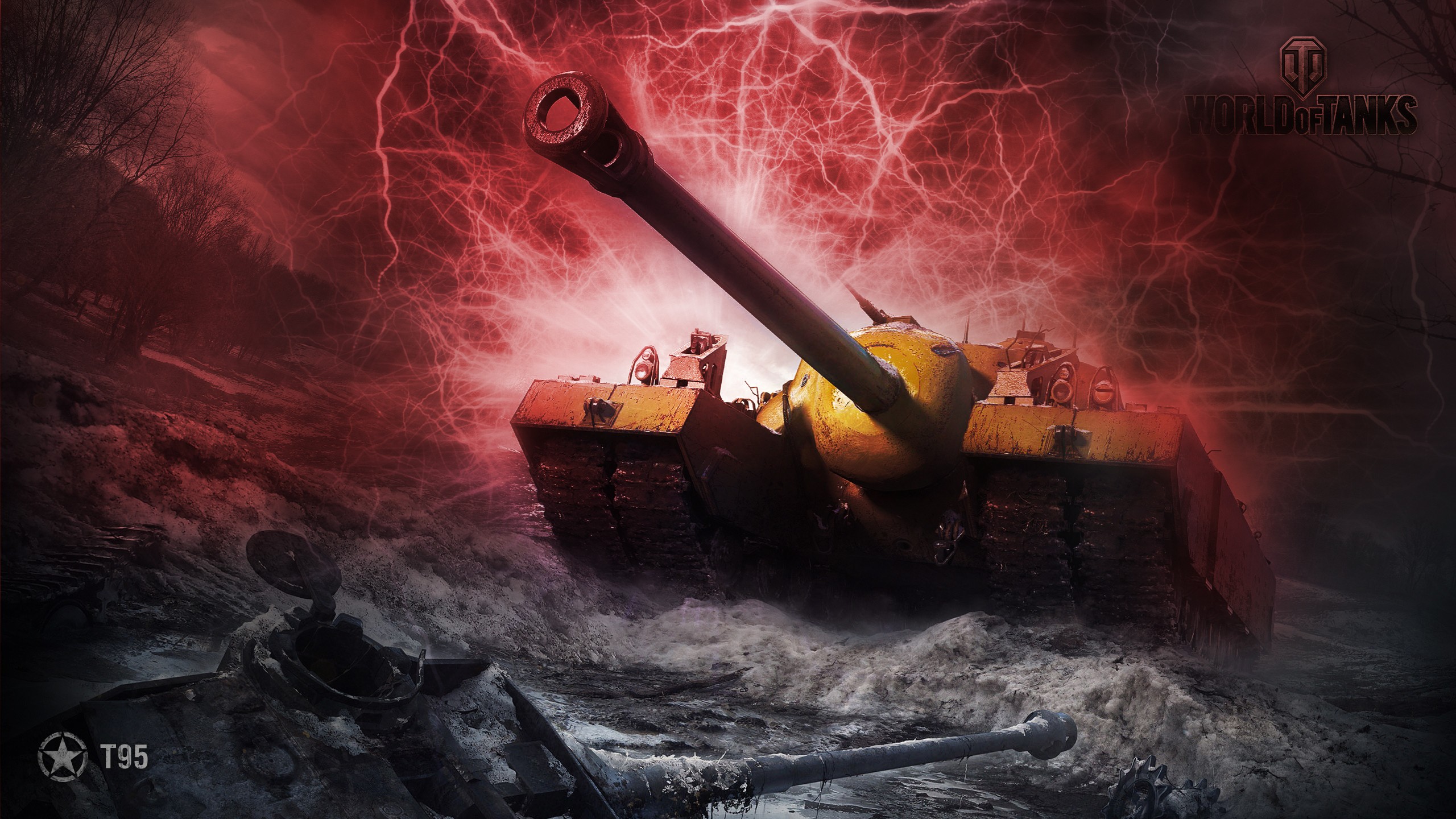 Red Electric Tank Explosion Abstract T95 Wallpaper HD