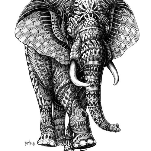 Tribal Print Elephant For