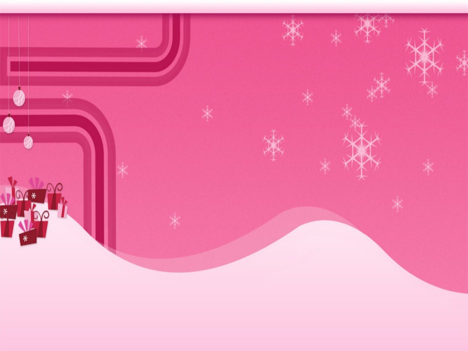 Pink Christmas Background Wallpaper Image