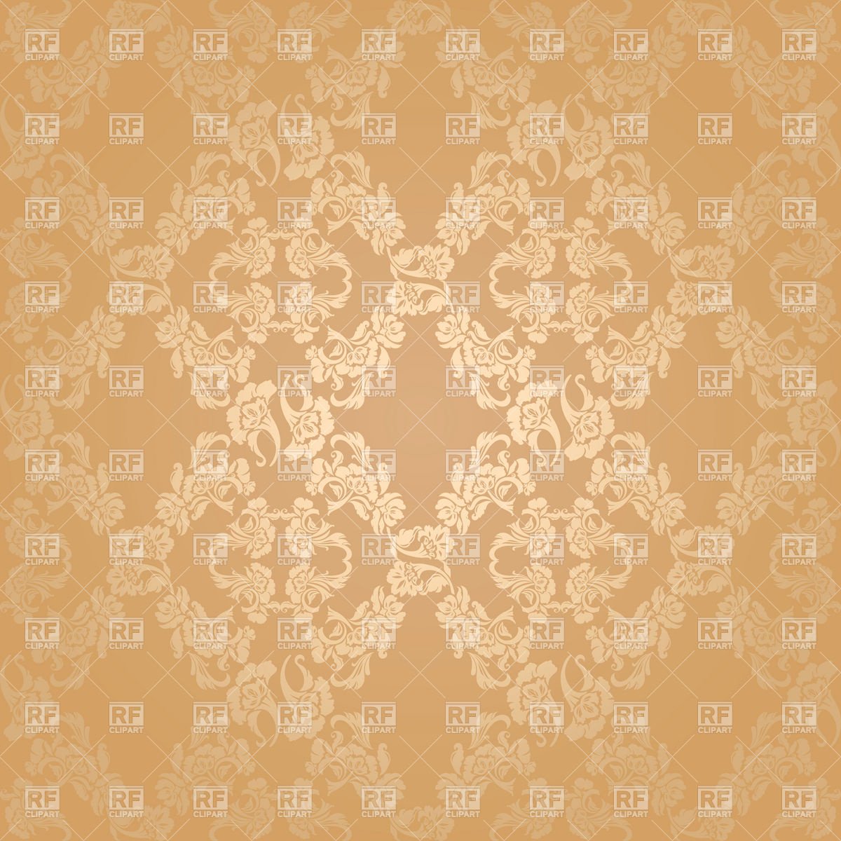 Floral Wallpaper Victorian Textile Pattern Vector Clipart Html