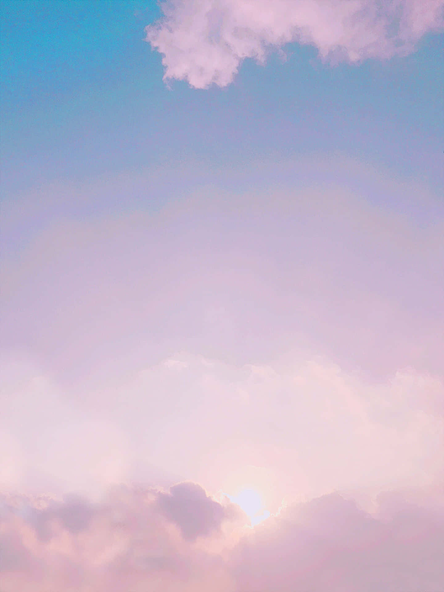 Pink And Blue Clouds Wallpaper