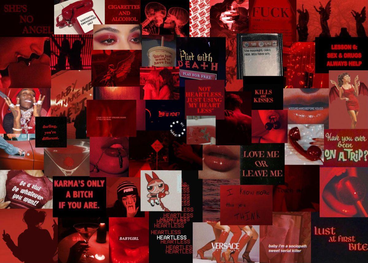 Download Red Baddie Louis Vuitton Wallpaper