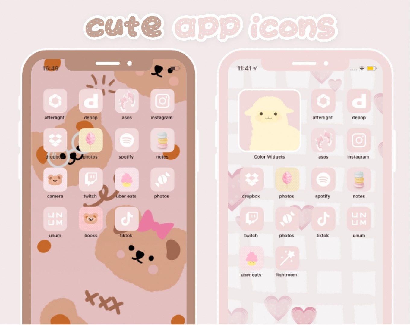 App Icons Cute Pastel Pink Light Blue Kawaii Hand India