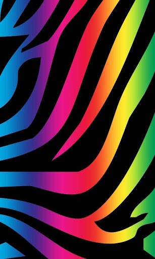 Bigger Rainbow Zebra Print For Android Screenshot