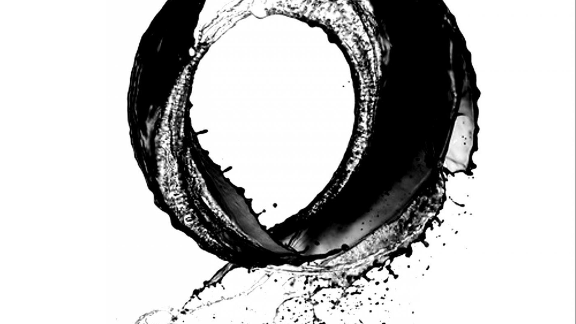 Zen Ink Circle In Motion Hq Wallpaper