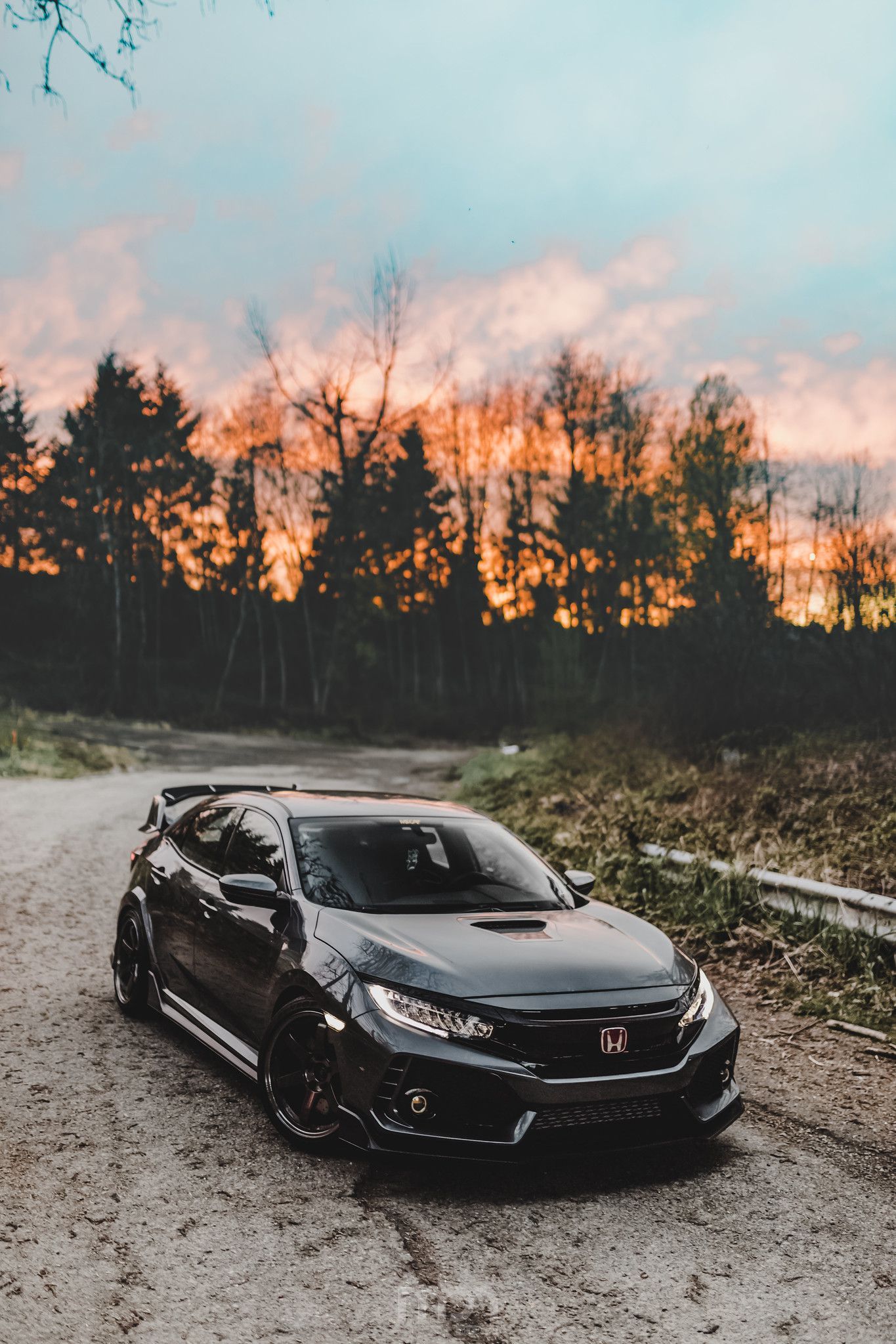 Honda Civic Type R In Black Colour HD Image