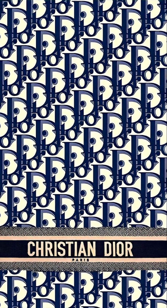 Dior Wallpaper Ideas Navy Blue Monogram Idea