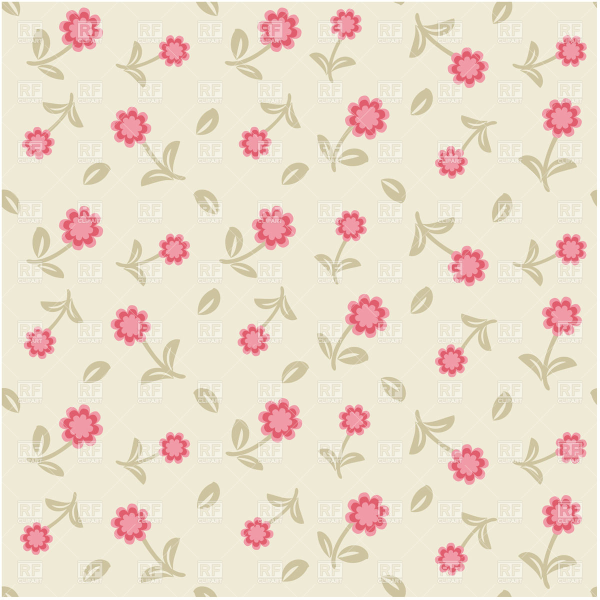 Cute Pastel Floral Seamless Background Background