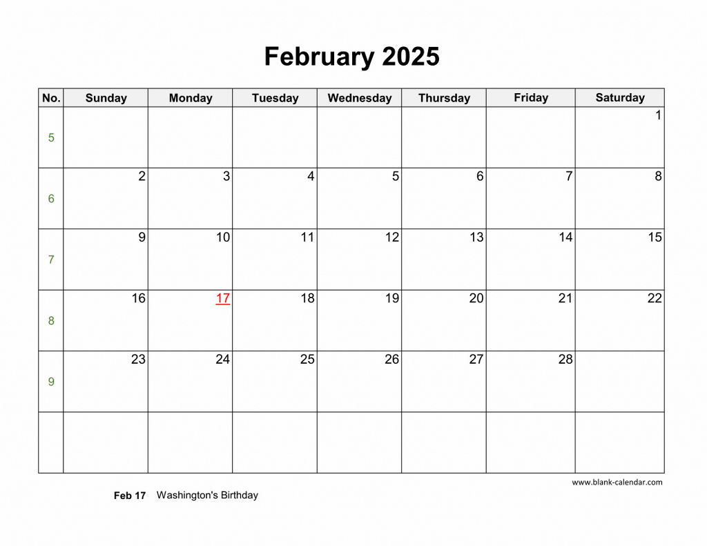 Free Download Blank Calendar Template February Wallpaper By free-download-blank-calendar-template-february-wallpaper-by