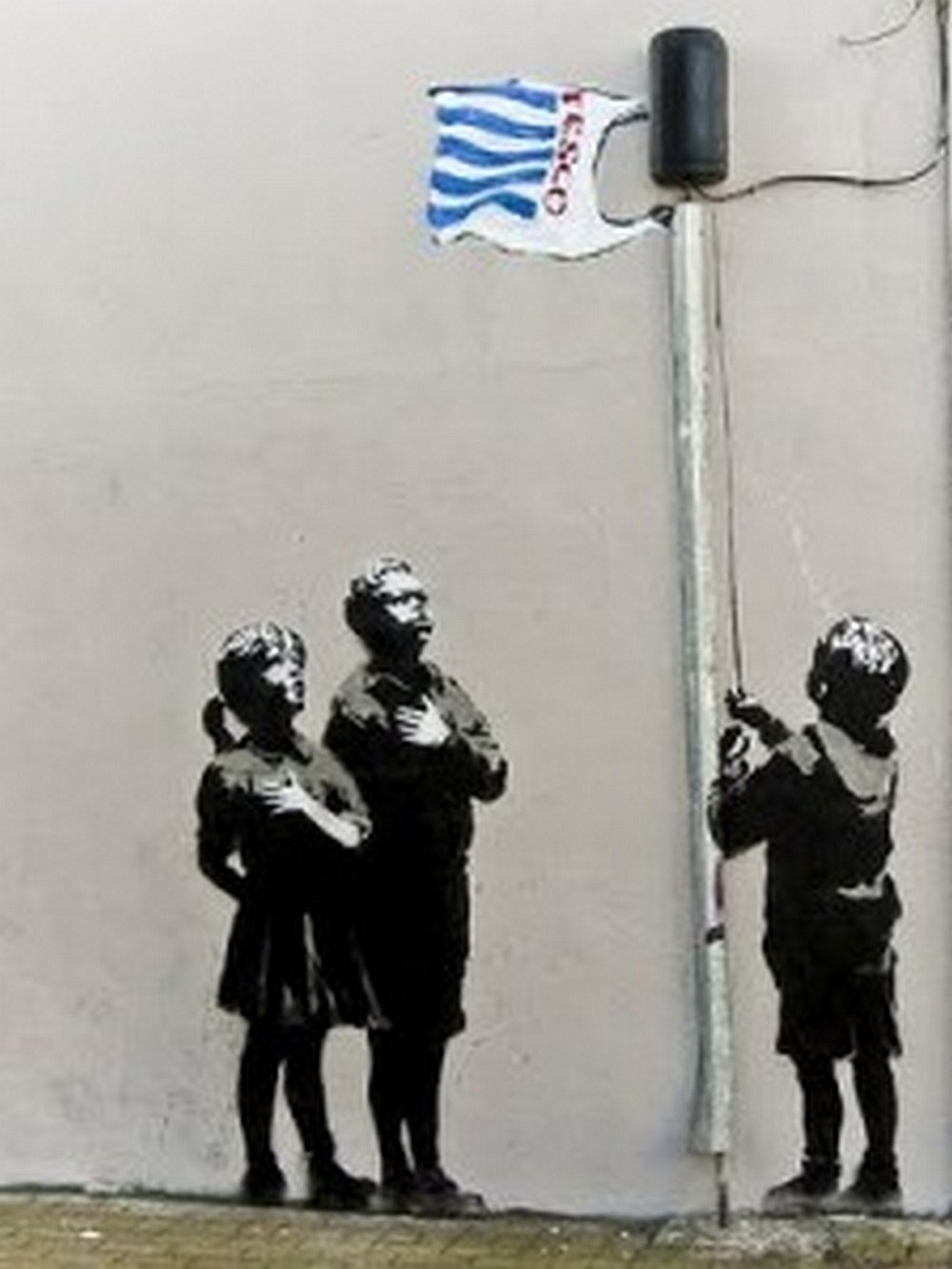 Banksy Wallpaper iPhone Black