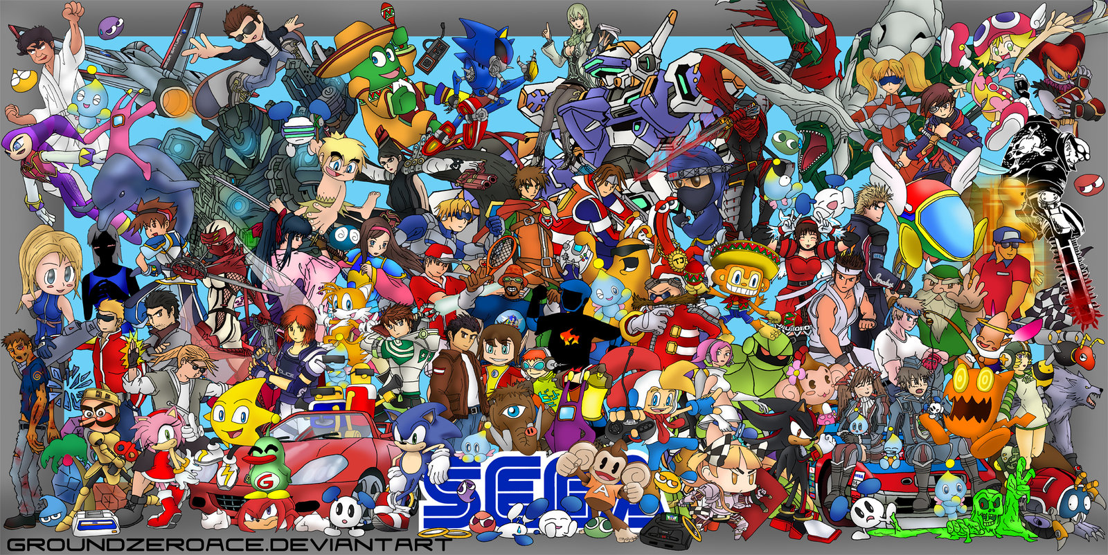 Groundzeroace Deviantart Art Sega All Stars Reunion