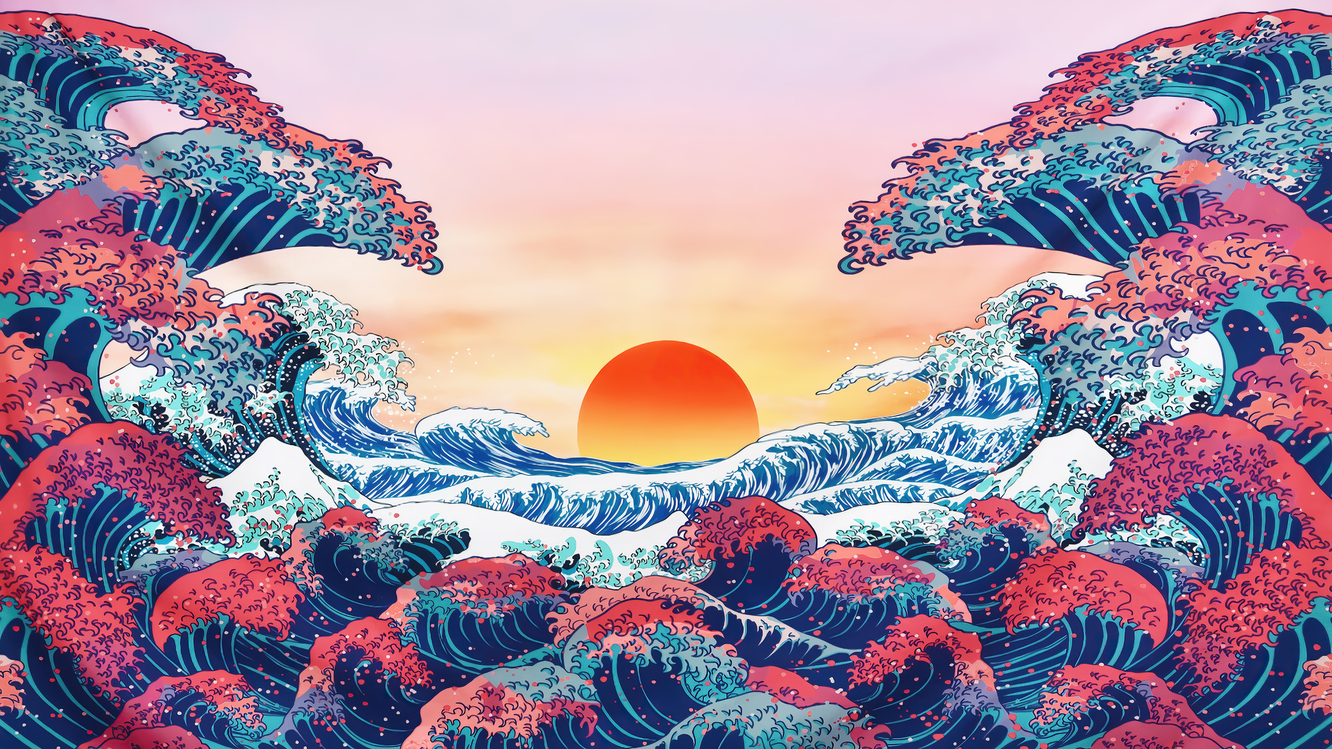 The Great Wave Off Kanagawa 5k Laptop Full HD 1080p 4k Wallpaper