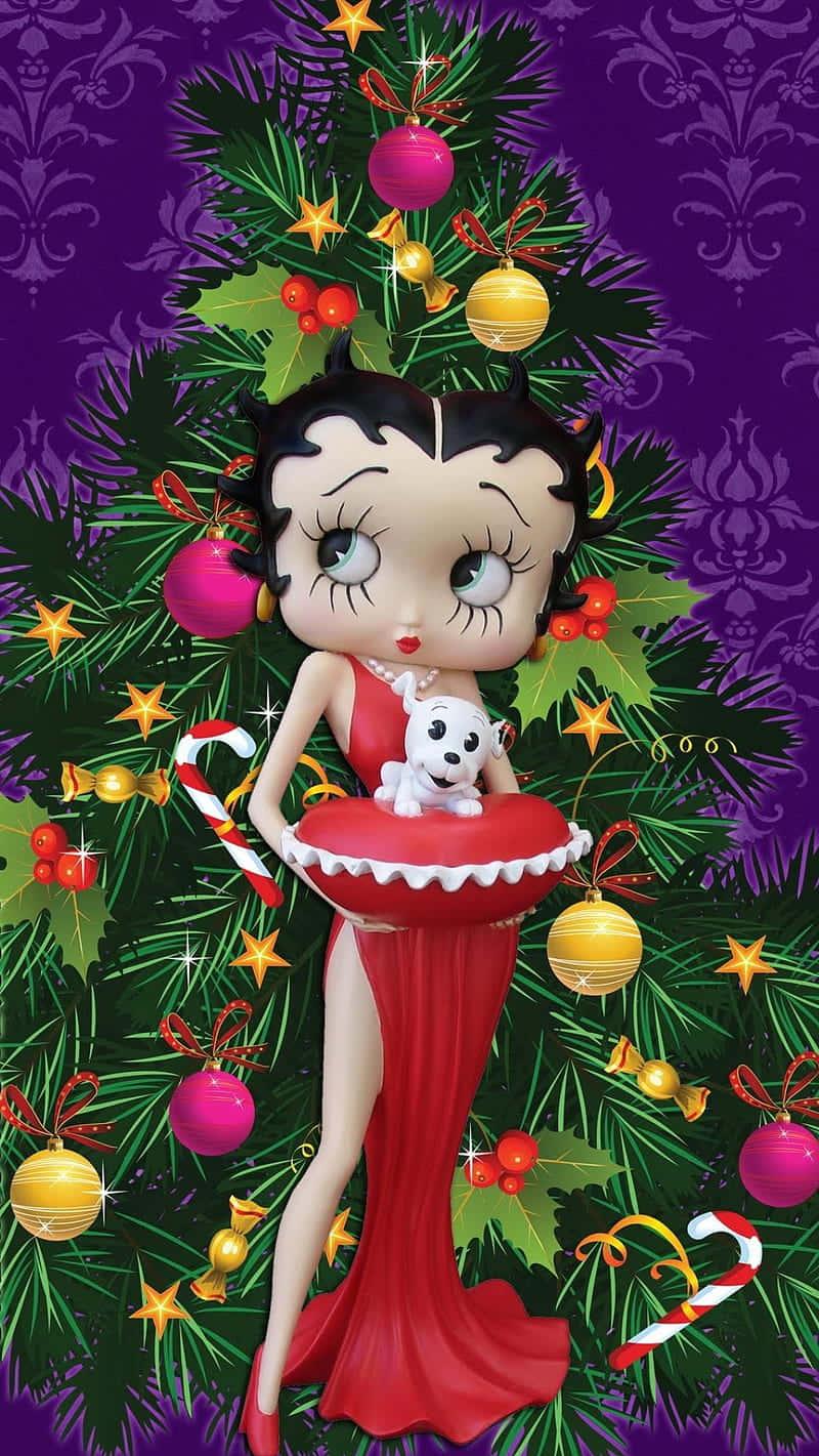 Celebrate The Holidays With Betty Boop Wallpaper