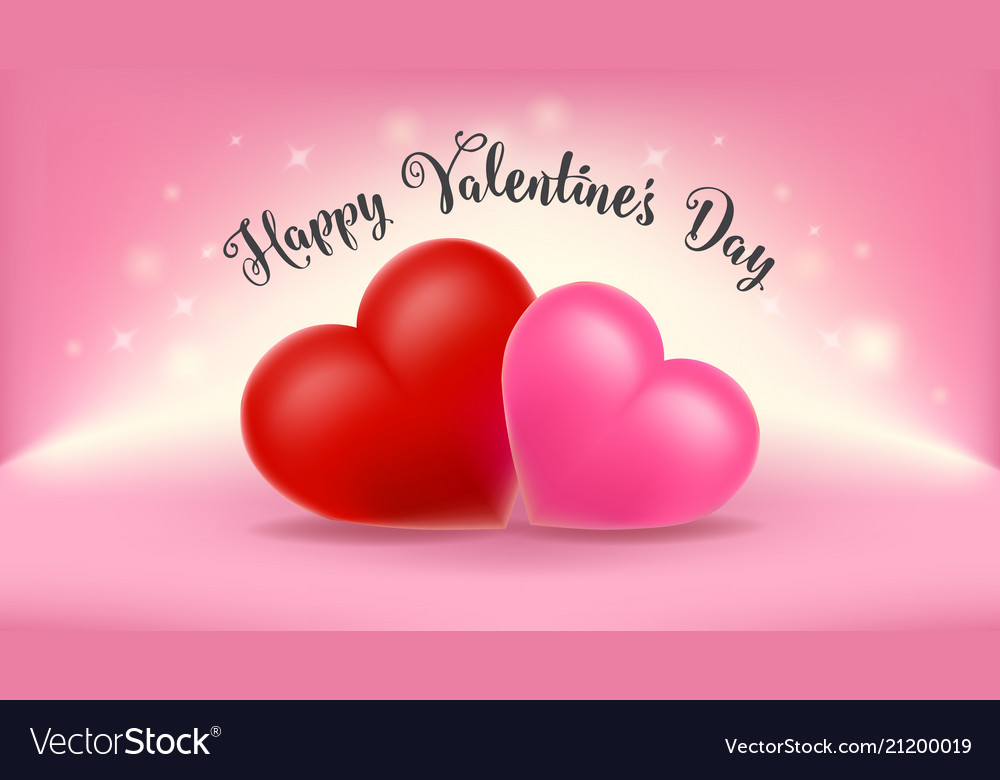 Happy Valentines Day Background Design Wallpaper Vector Image