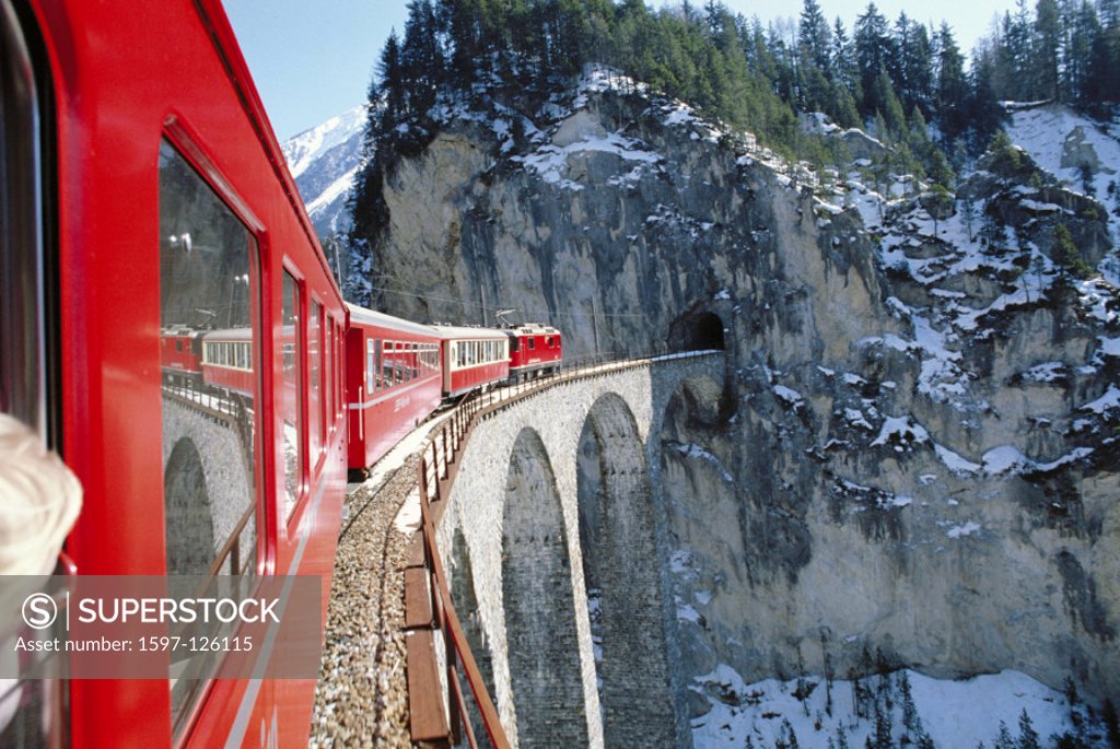 Rhb Alps Mountains Railway Filisur Graub Nden